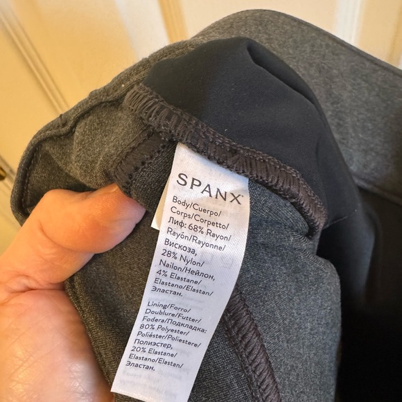 SPANX GREY CROPPED BOOT/FLARE LEG PONTE PANT LARGE PETITE - Picture 8 of 9